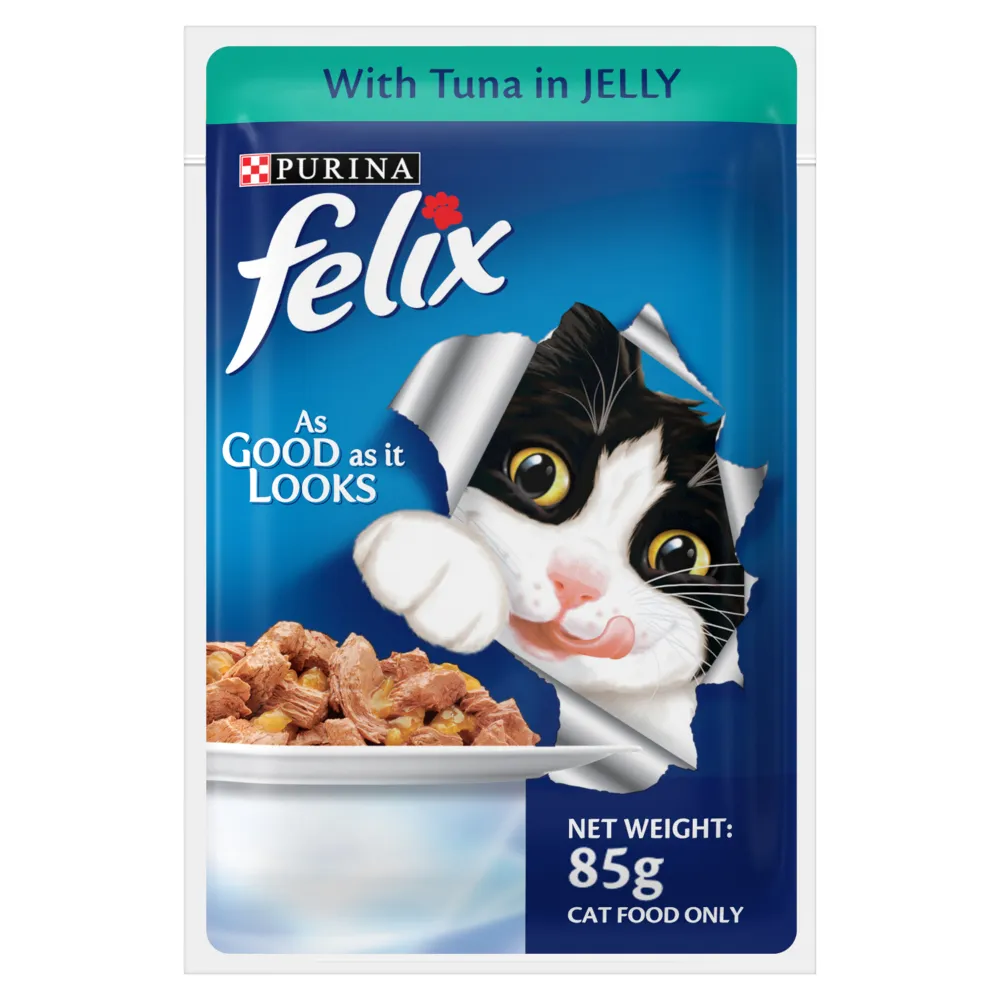 Purina Felix Mackerel with Jelly, Chicken with Jelly and Tuna with Jelly Adult Cat Wet Food Combo