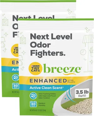 Purina Tidy Cats Breeze Litter Pellets, Enhanced Litter Pellets 3.5 lb (Pack of 2)