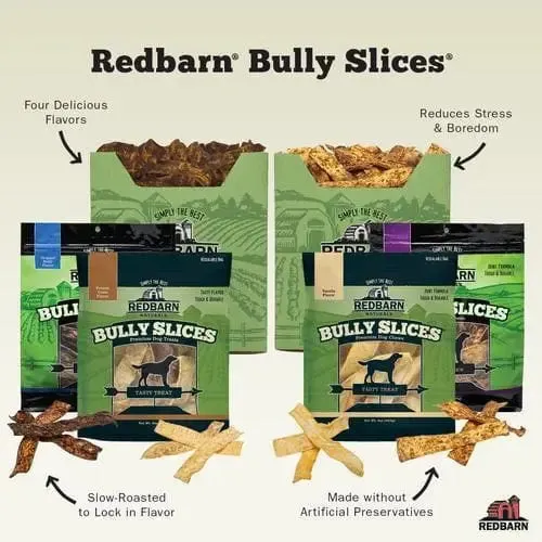 Redbarn Pet Products Natural Bully Slices Vanilla Flavor Dog Treats 9 oz