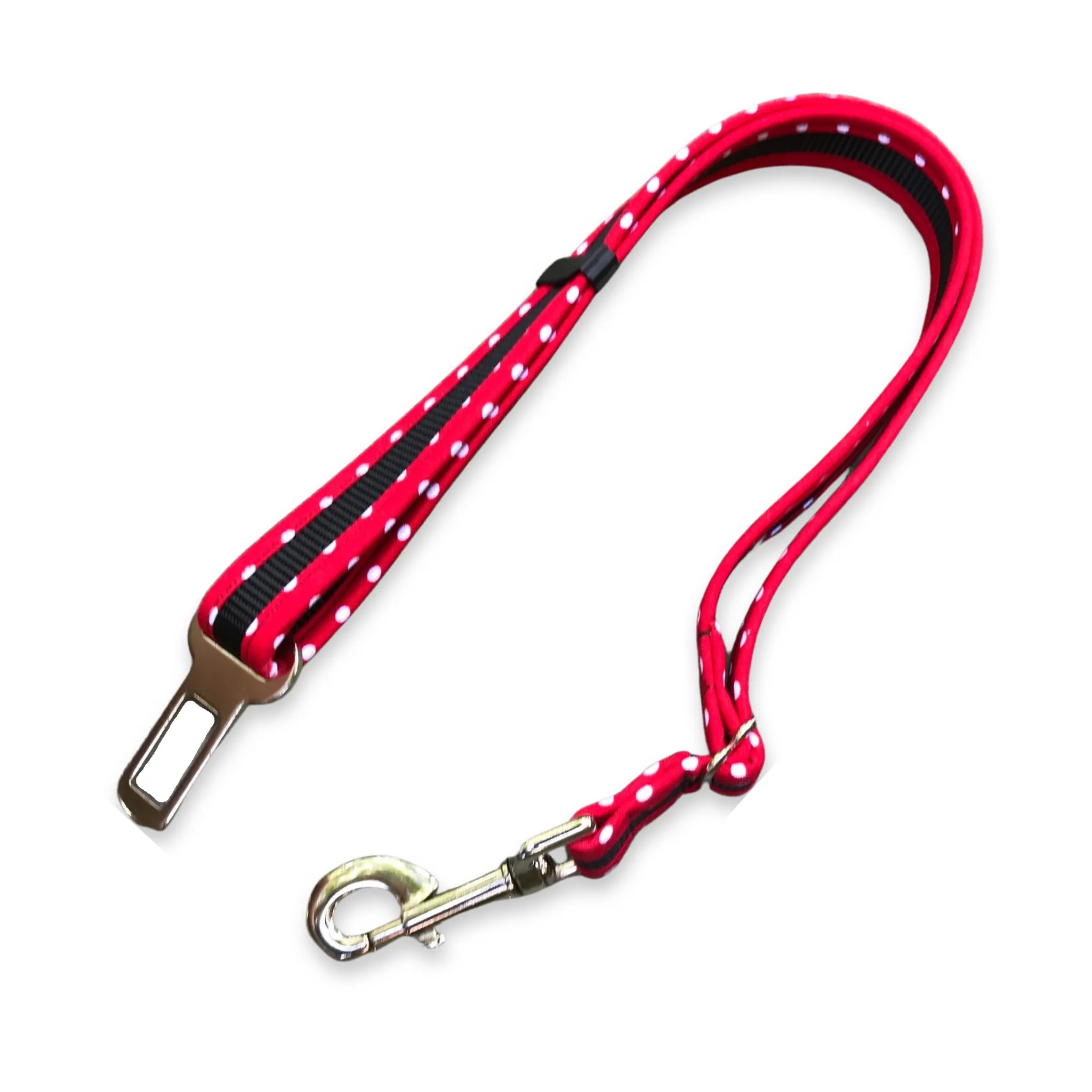 Seatbelt Leash - Red Dot