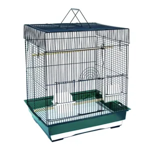 Showmaster Square Top Bird Cage Medium Black