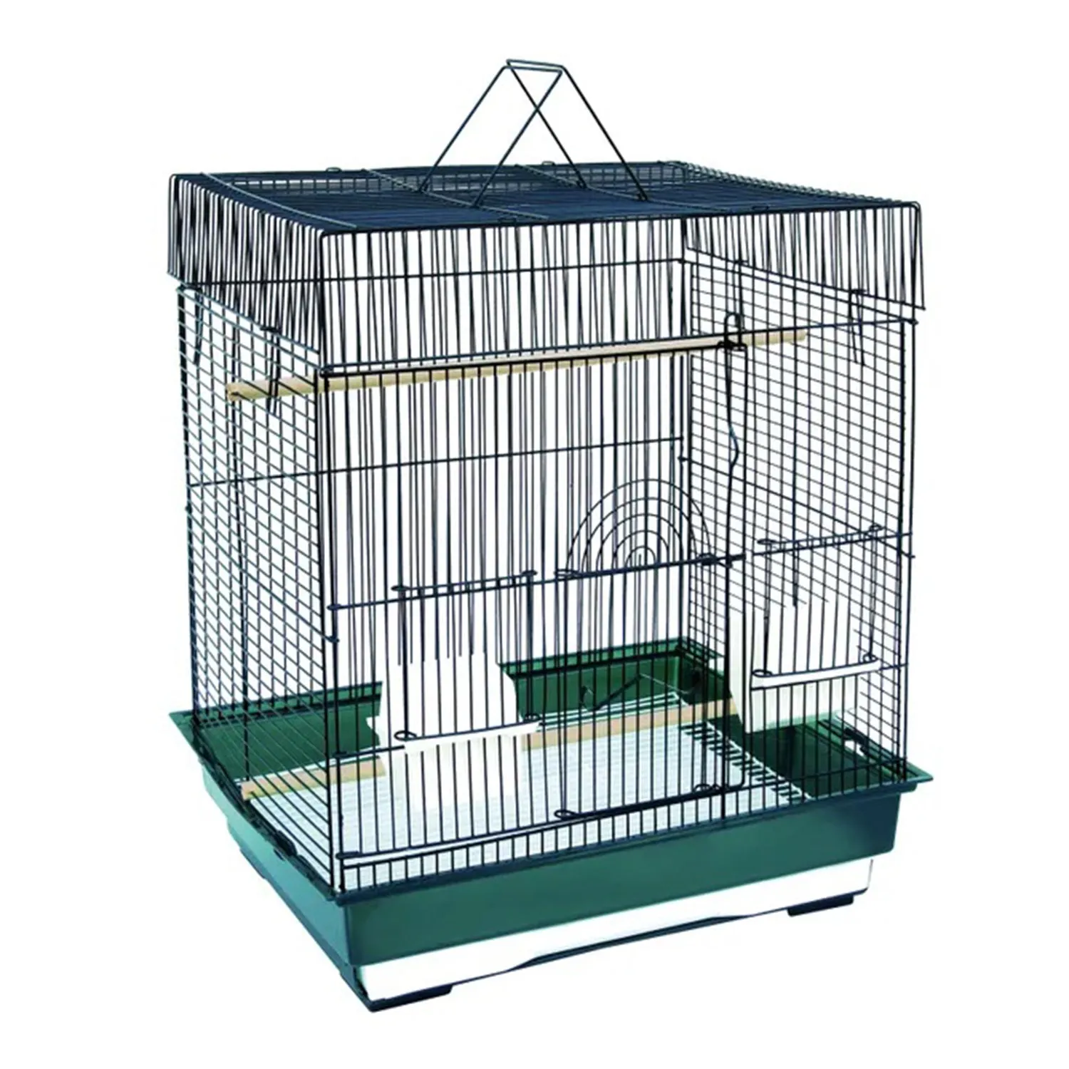 Showmaster Square Top Bird Cage Medium Black