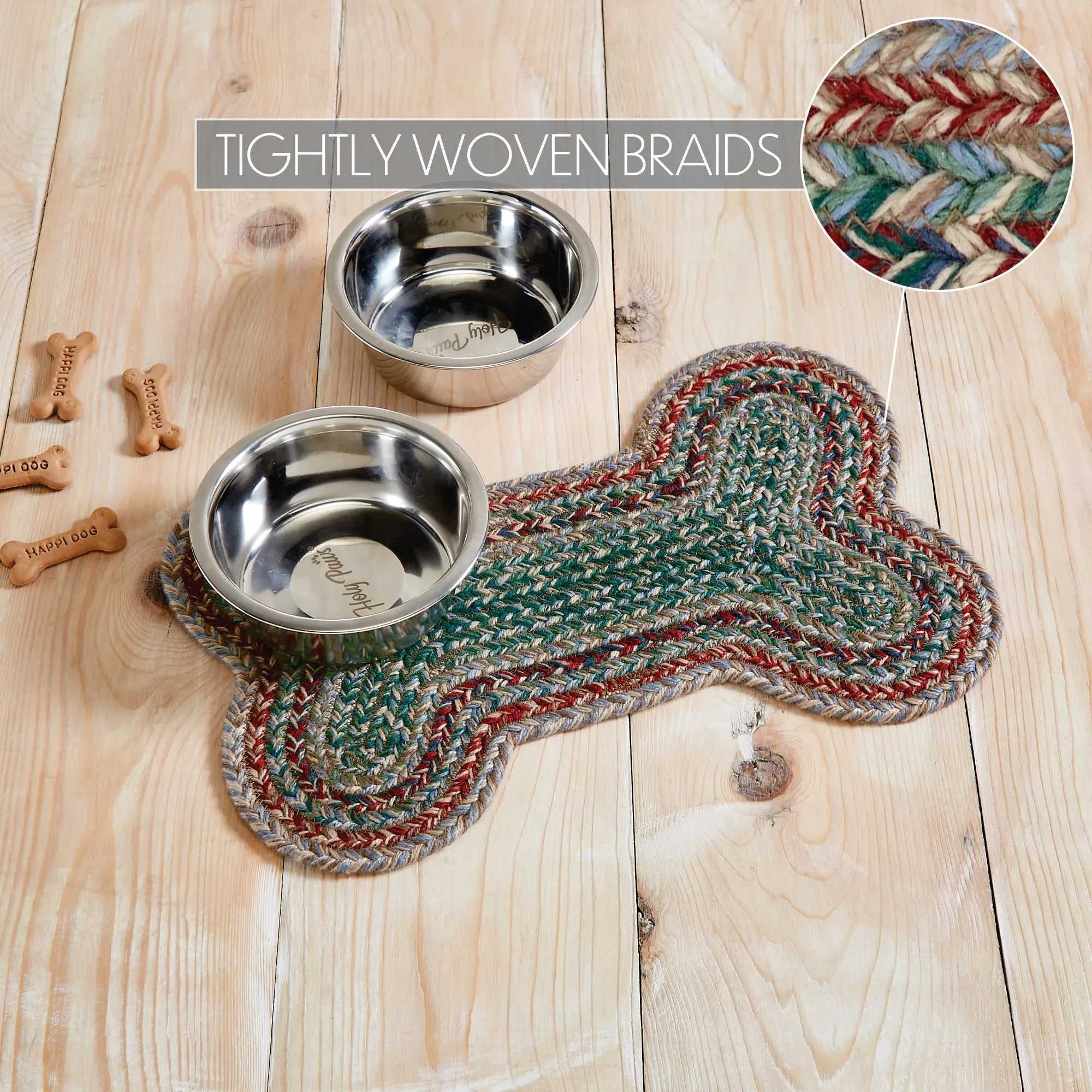 Small Bone Multi-Color Indoor/Outdoor Rug 17.5" long