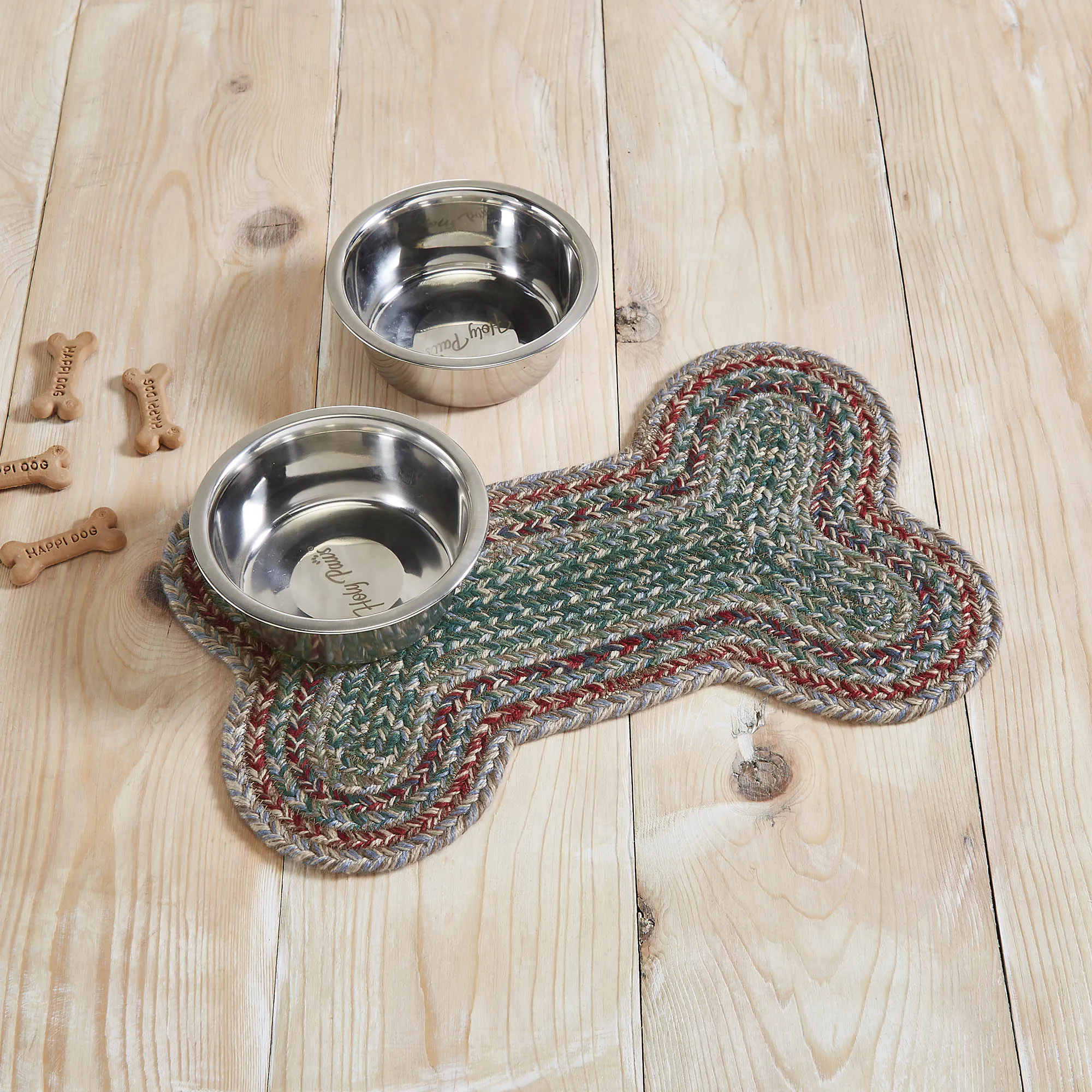 Small Bone Multi-Color Indoor/Outdoor Rug 17.5" long