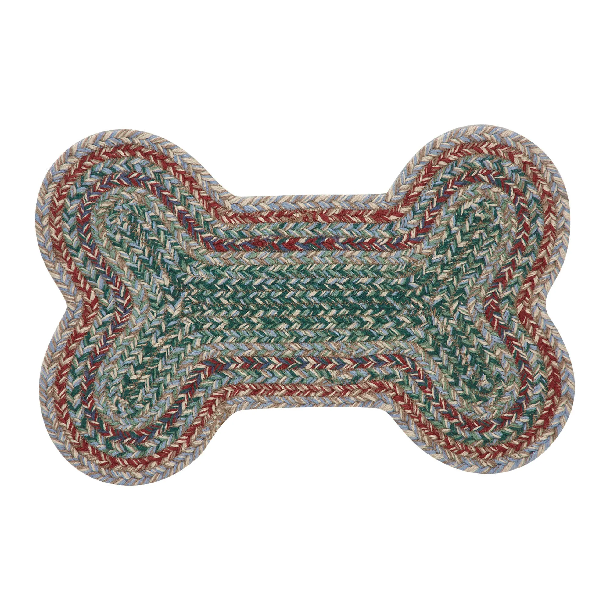 Small Bone Multi-Color Indoor/Outdoor Rug 17.5" long