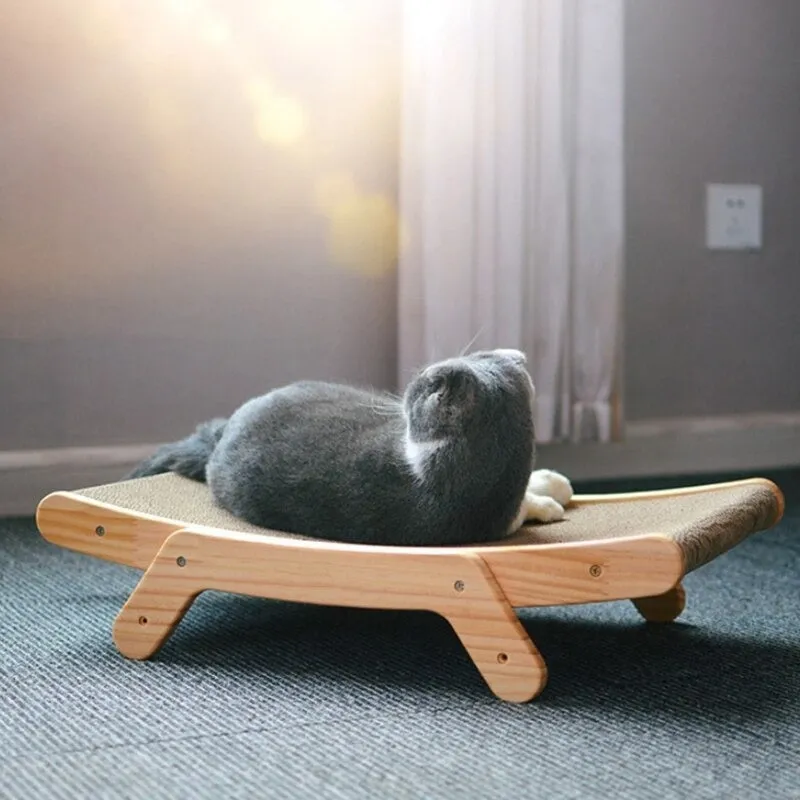 Wooden Cat Scratcher Scraper